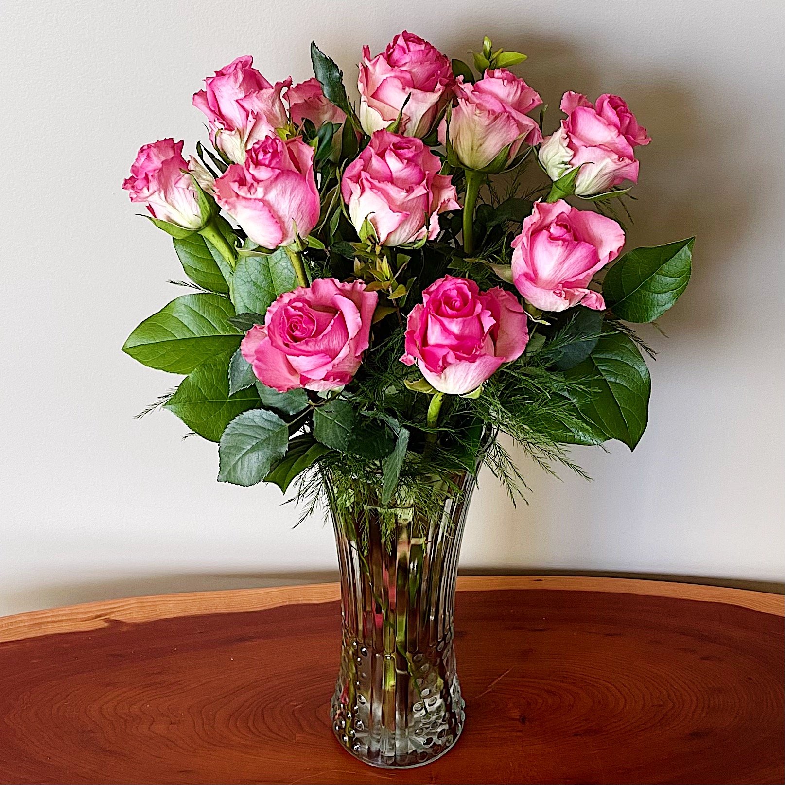 Classic Dozen Rose Vase